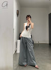 SWAYING/KNIT water drop hollow silk vest SW24SS1T34 white